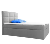ALAN 2M łóżko kontynentalne 200x200 z materacem i pojemnikiem